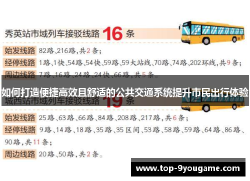 如何打造便捷高效且舒适的公共交通系统提升市民出行体验